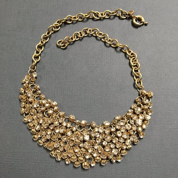 J Crew crystal bib necklace, vintage - Picture 1 of 3